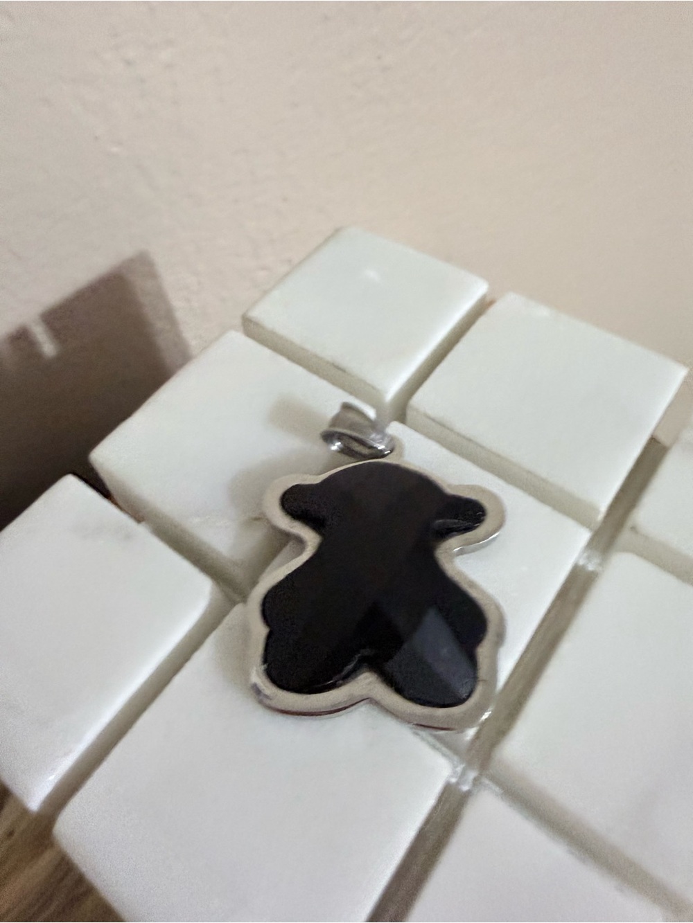 Black Bear-Shaped Pendant Necklace Charm